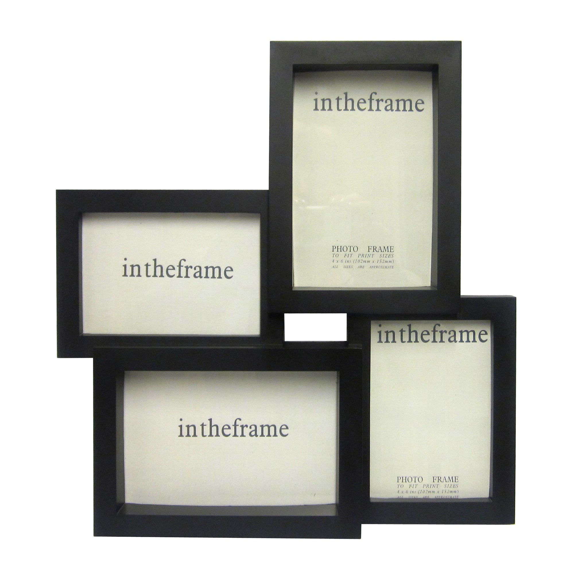 Black Jigsaw 4 Opening Photo Frame | Dunelm