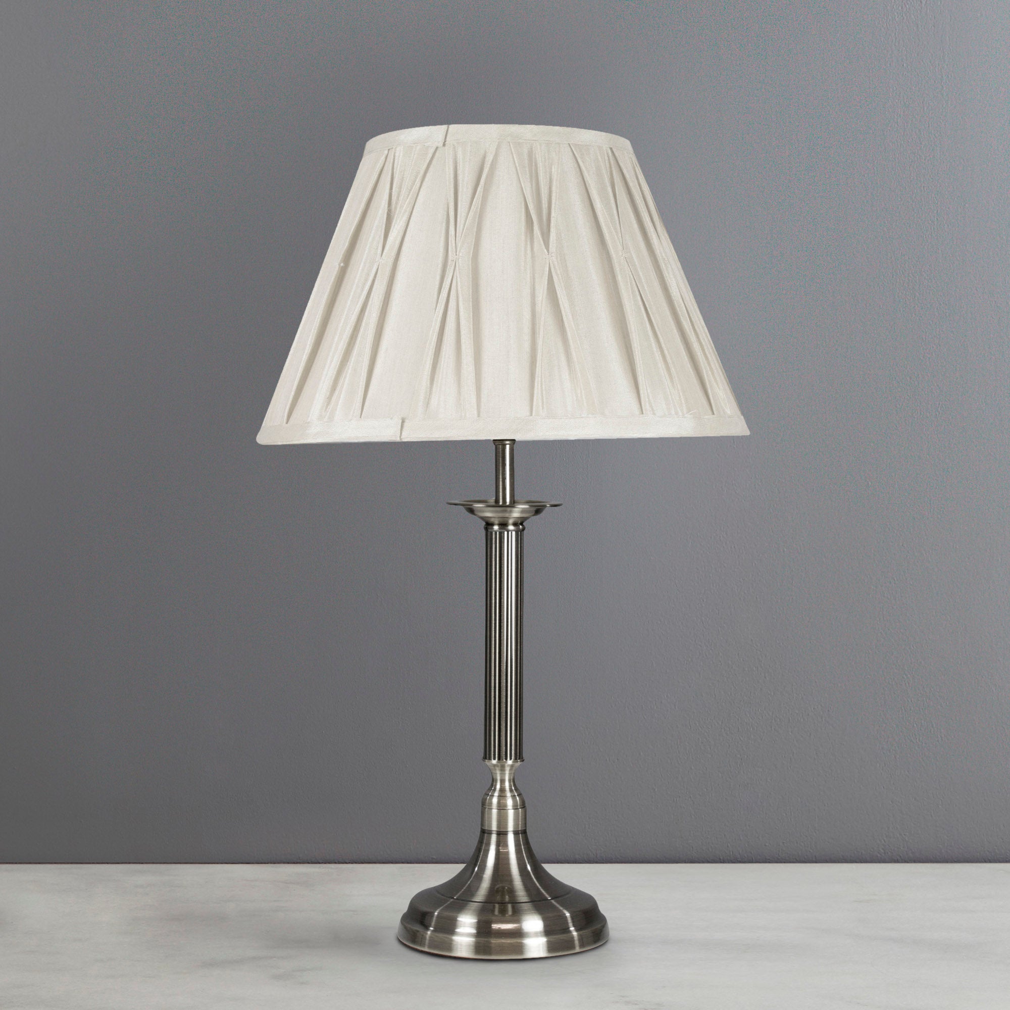 Reeded Table Lamp Ivory | Dunelm