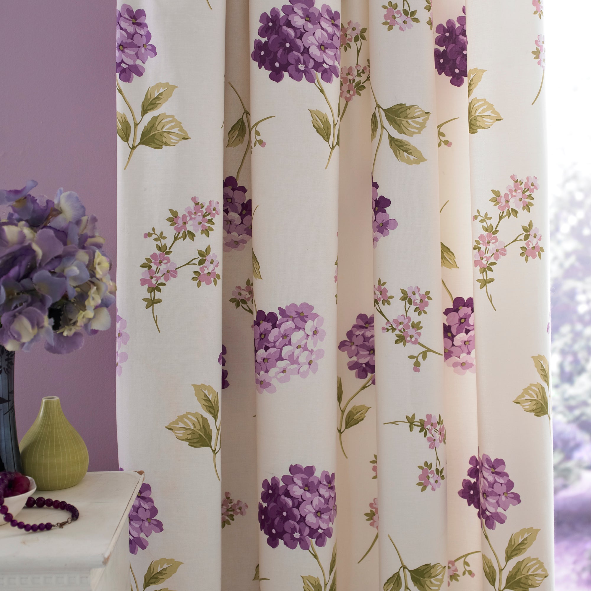 Heather Erin Thermal Pencil Pleat Curtains | Dunelm