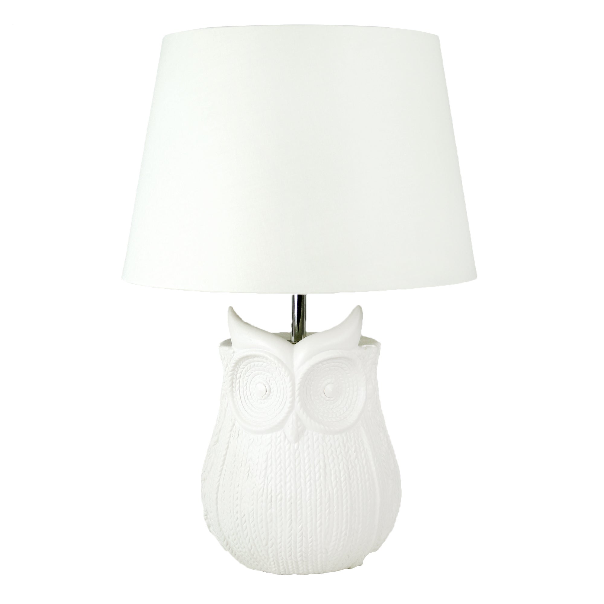 Owl Woven Textured Table Lamp | Dunelm