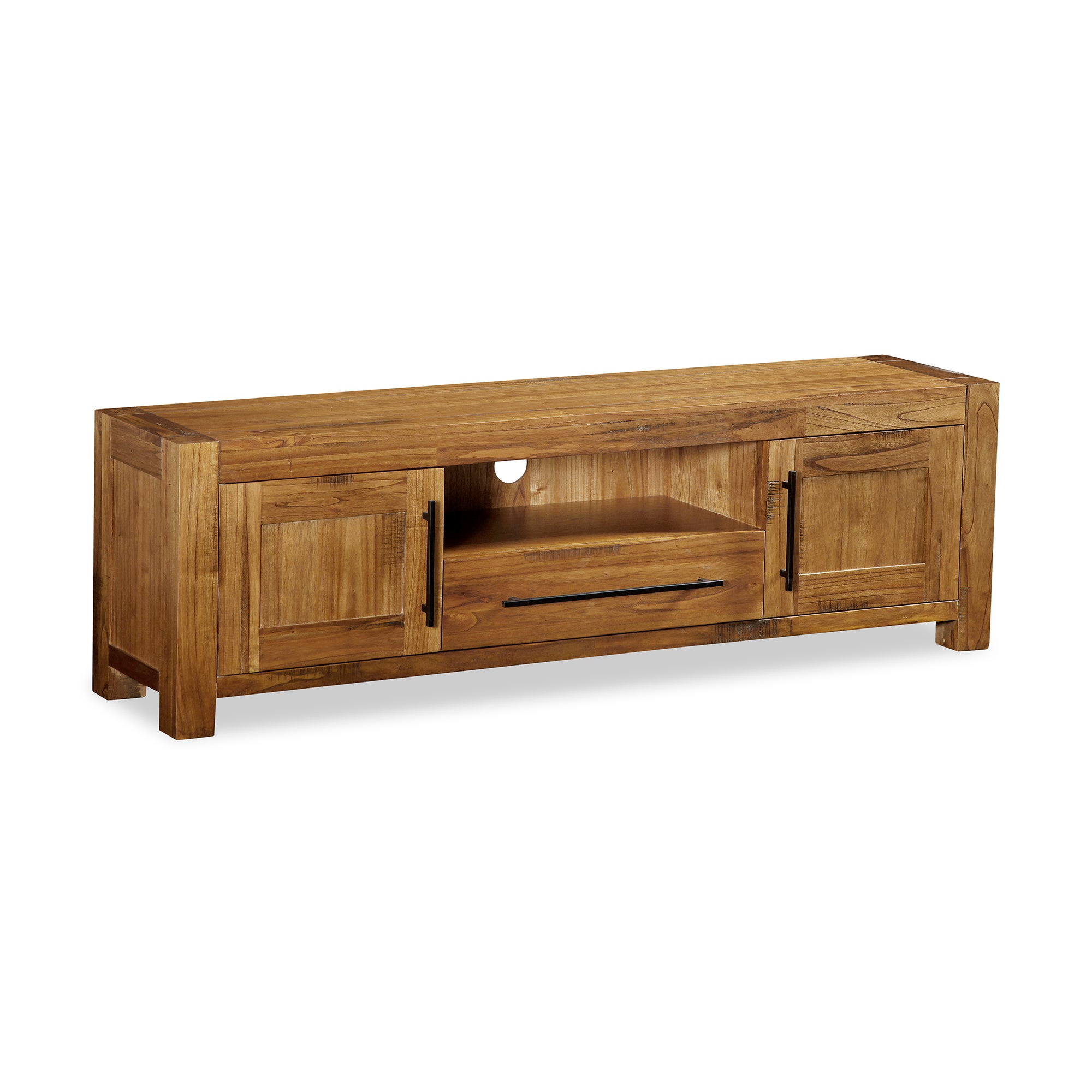 Columbia Acacia Dark Wood Large TV Unit | Dunelm