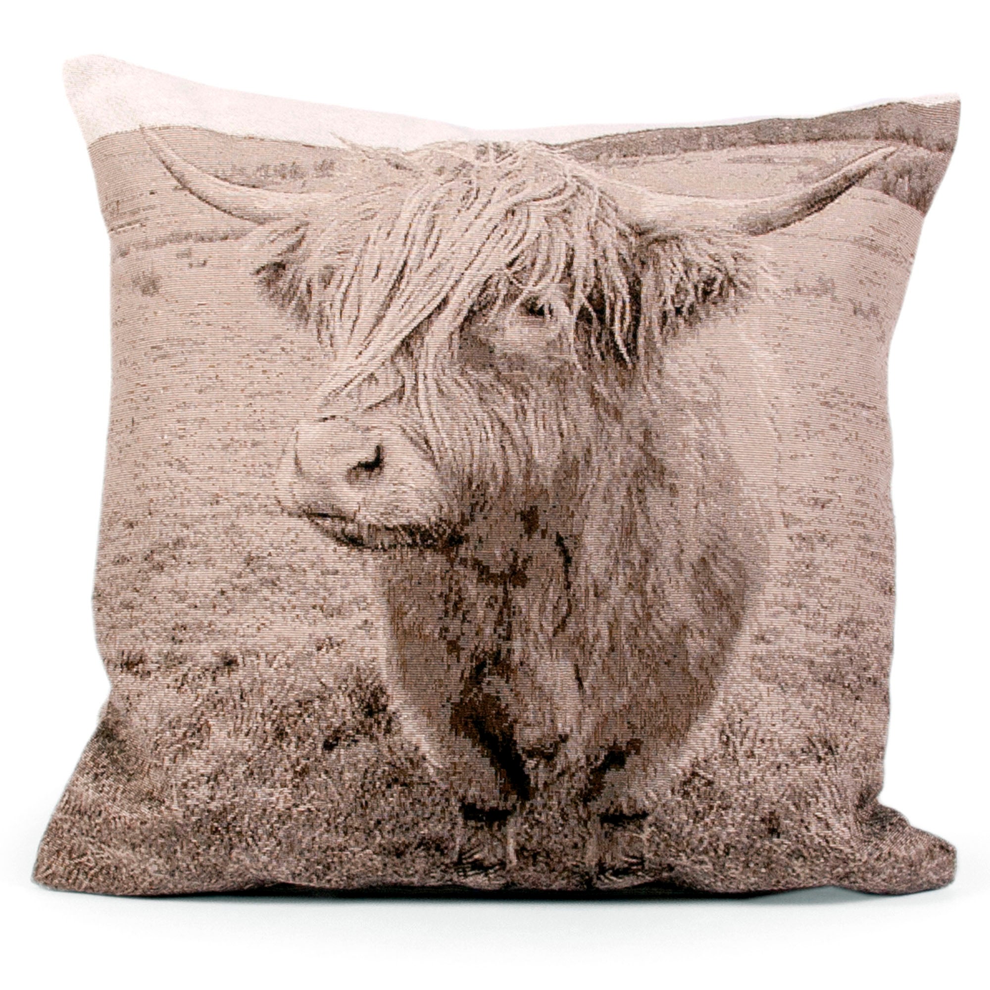 Highland Cattle Tapestry Cushion | Dunelm