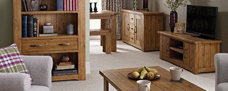 Loxley Pine Living Furniture Collection | Dunelm